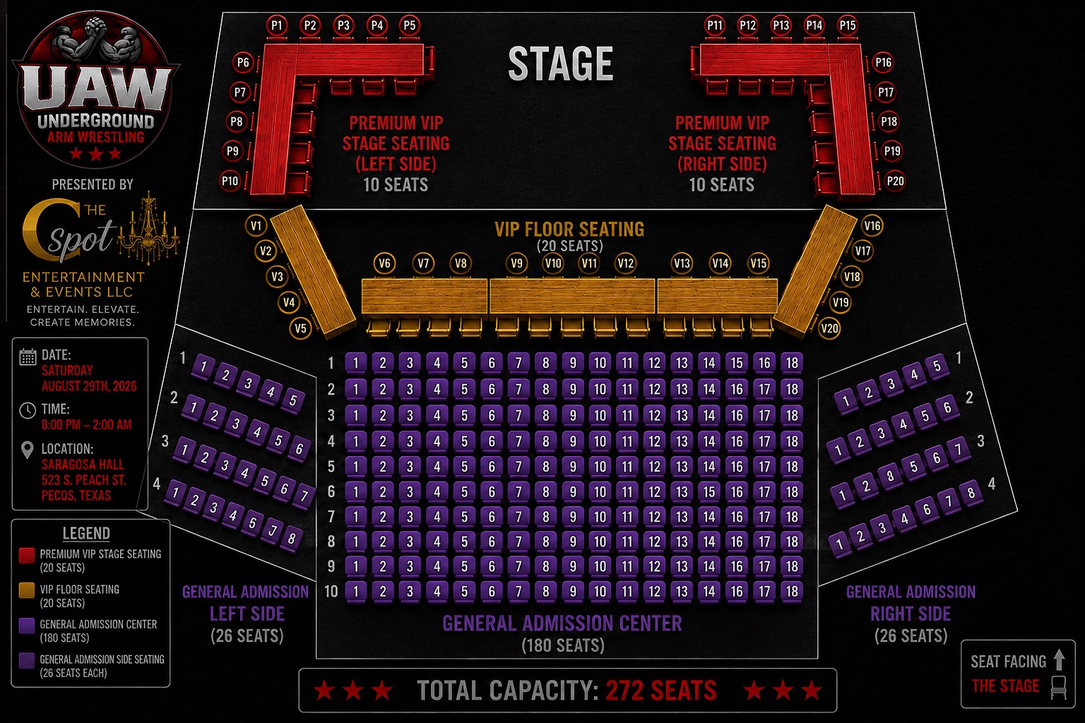 Official UAW Seating Chart